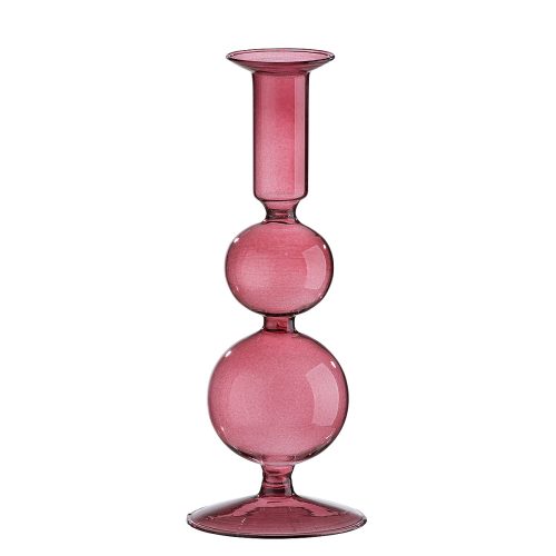 Κηροπήγιο ArteLibre Διάφανο/Μελί Γυαλί 20.5cm