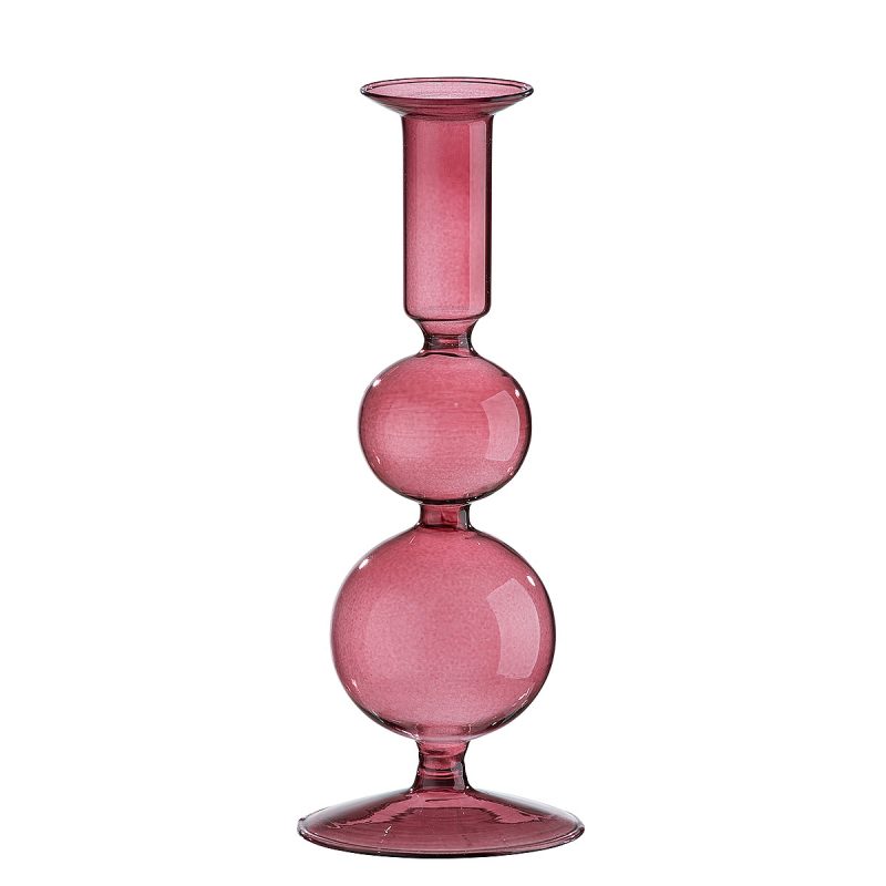 Κηροπήγιο ArteLibre Διάφανο/Μελί Γυαλί 20.5cm