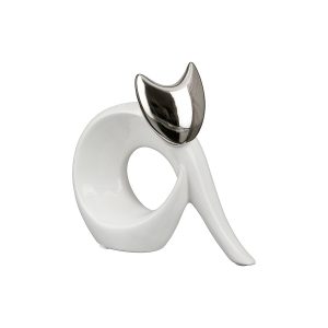 Βάζο ArteLibre Πρόσωπο Λευκό Κεραμικό 7.6cm Σε 4 Σχέδια