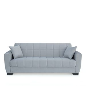 Καναπές MONTARO ArteLibre Γκρι Ανοιχτό Ύφασμα 140x105x65cm/206x124x68cm