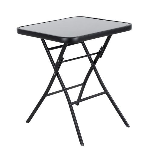 Τραπέζι Μεταλλικό ArteLibre Πτυσσόμενο TAURUS Μαύρο 60x60x70cm