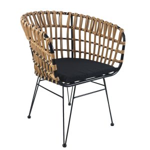 Πολυθρόνα Κήπου ArteLibre CALORA Cappuccino PP 55x54.5x83cm