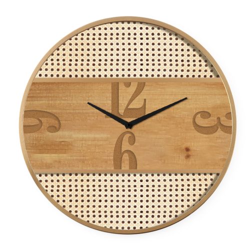 Ρολόι Τοίχου ArteLibre Φυσικό Μέταλλο/MDF 50x50x3.5cm