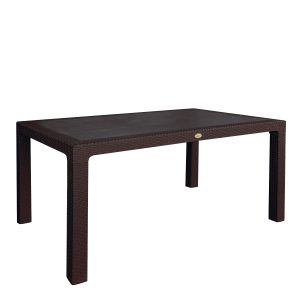 Τραπεζάκι Κήπου ArteLibre ALBIUS Γκρι Rattan/Μέταλλο/Γυαλί Φ50x35cm