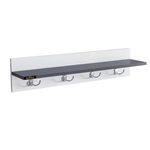 Ντουλάπι ArteLibre ROSELINE Λευκό/Ανθρακί Μοριοσανίδα 50x30x183cm