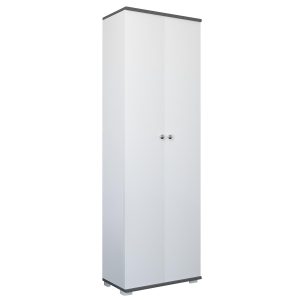 Ντουλάπι ArteLibre ROSELINE Λευκό/Ανθρακί Μοριοσανίδα 50x30x183cm