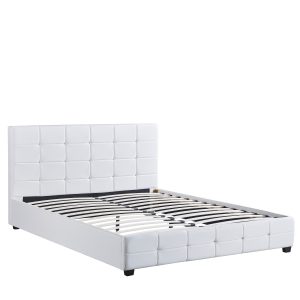 Κρεβάτι ArteLibre ABELIA Λευκό PU 214.5x170x100cm (Στρώμα 160x200cm)