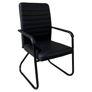 Καρέκλα Επισκέπτη ArteLibre AERIX Μαύρο PU/Μέταλλο 54x60x96cm