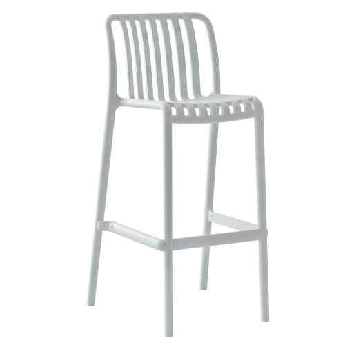 Σκαμπό Bar ArteLibre TAHITI Λευκό PP 47x38x102cm