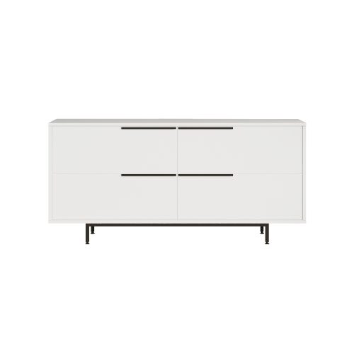 Μπουφές ArteLibre CARTMEL Λευκό Μοριοσανίδα/Μέταλλο 44.5x160x74.3cm