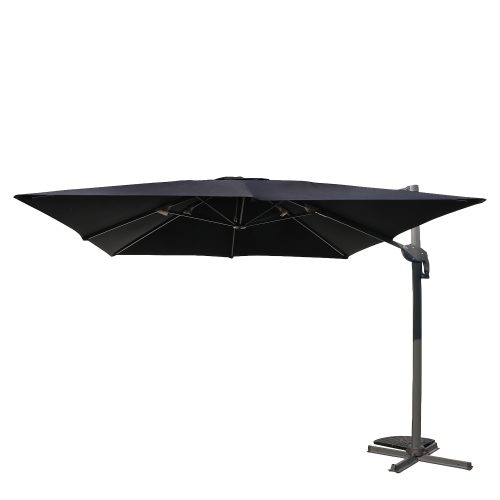 Ομπρέλα Κήπου ArteLibre VALENA Μαύρο/Γκρι Αλουμίνιο/Polyester Φ3x3m
