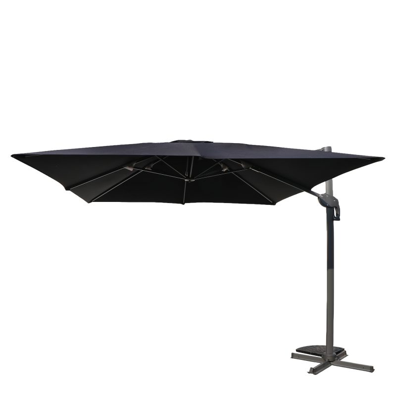 Ομπρέλα Κήπου ArteLibre VALENA Μαύρο/Γκρι Αλουμίνιο/Polyester Φ3x3m