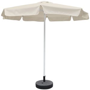 Ομπρέλα Κήπου ArteLibre VALENARE Εκρού/Λευκό Μέταλλο/Polyester Φ2.35m