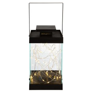 Φανάρι (LED) 'Glorie' Συνθετικό Μαύρο 13x14x30cm