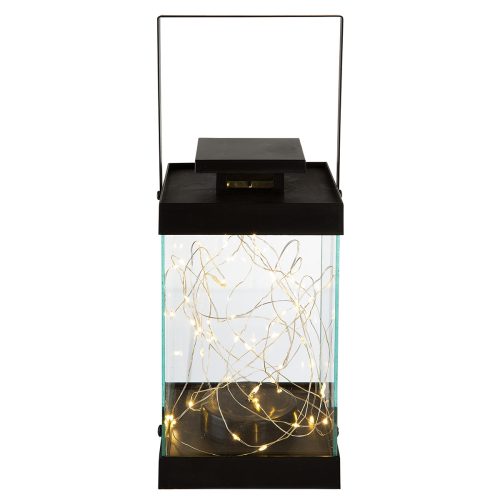 Φανάρι (LED) 'Glorie' Συνθετικό Μαύρο 13x14x30cm