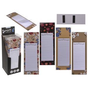 Σημειωματάριο Μαγνητικό 50 Σελίδων 16x7cm Σε 4 Σχέδια
