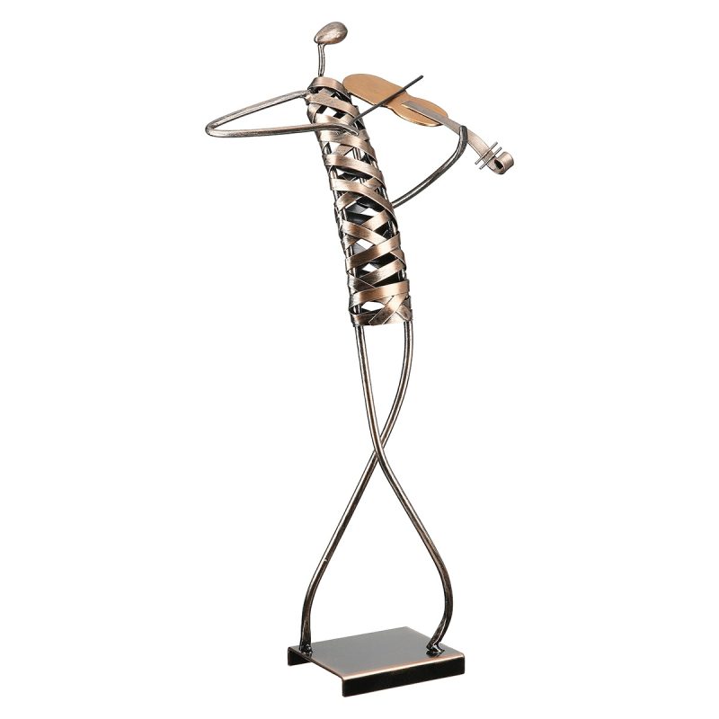 Φιγούρα Μουσικός 'Ribbon' Μέταλλο Μπρονζέ 12x20x46cm