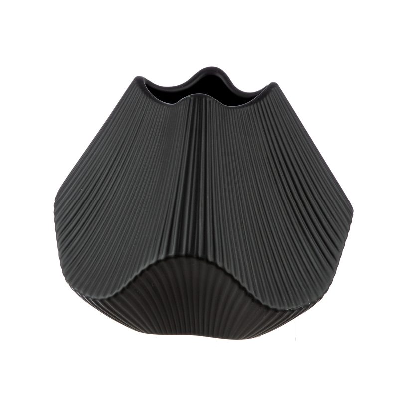 Βάζο Κεραμικό Μαύρο 22X22X19Cm 22X22X19Cm
