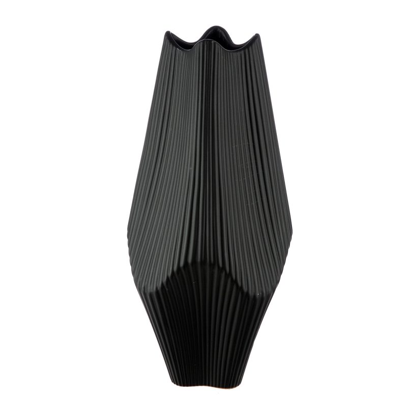Βάζο Κεραμικό Μαύρο 15X15X30Cm 15X15X30Cm