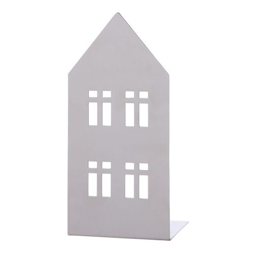 Κηροπήγιο Σπιτάκι 'Casita' Ατσάλι Ασημί 8x11.5x25cm