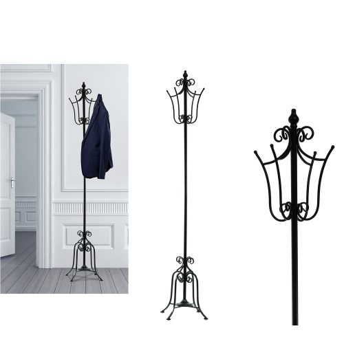 Καλόγερος Μαύρο Μέταλλο Ο28xH180cm