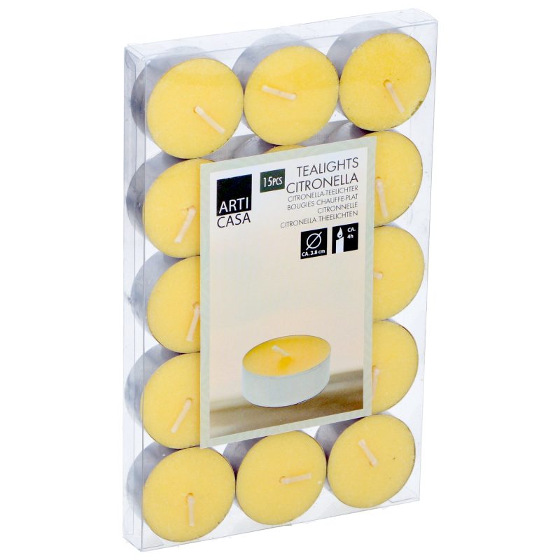 Κεριά Ρεσώ Citronella Tealight 15Τμχ ARTI CASA