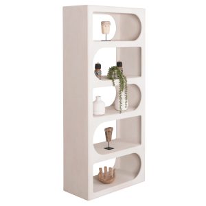ΒΙΒΛΙΟΘΗΚΗ HANDYR HM9707 ΜΑΣΙΦ ΞΥΛΟ MANGO ΣΕ ΛΕΥΚΟ ΧΡΩΜΑ 100x35x165Yεκ.