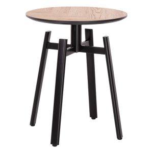 ΒΟΗΘΗΤΙΚΑ ΤΡΑΠΕΖΑΚΙΑ 2ΤΜΧ CHANG HM9668 ΞΥΛΟ MANGO-ΓΥΑΛΙ TOP Φ55x49,5Υ & Φ40x36,5Υεκ.