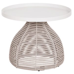 ΠΑΓΚΑΚΙ ΑΛΟΥΜΙΝΙΟΥ TAWNEE HM6040.02 ΛΕΥΚΟ-POLYWOOD ΚΑΘΙΣΜΑ ΦΥΣΙΚΟ 220x36x44,5Υεκ.
