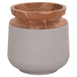 ΔΙΑΚΟΣΜΗΤΙΚΟ ΒΑΖΟ ΔΑΠΕΔΟΥ LINTER HM4662.03L FIBER CEMENT ΓΚΡΙ--ΞΥΛΟ ΤΕΑΚ Φ41x47Υ