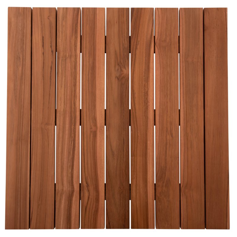 ΕΠΙΦΑΝΕΙΑ ΤΡΑΠΕΖΙΟΥ ΞΥΛΟ TEAK-ΦΥΣΙΚΟ ΤΕΤΡΑΓΩΝΗ HM6139 ΜΑΣΙΦ 80x80x4(πάχος)εκ.