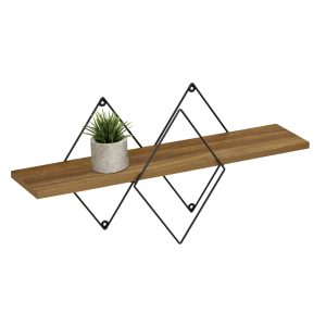 ΕΠΙΤΟΙΧΙΑ ΓΩΝΙΑΚΗ ΡΑΦΙΕΡΑ ILLUSION HM8935.11 ΜΕΛΑΜΙΝΗ ΣΕ ΣΚΟΥΡΟ ΦΥΣΙΚΟ 25x25x105,4Υεκ.