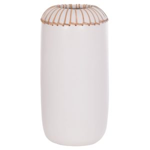 ΕΠΙΤΡΑΠΕΖΙΟ ΔΙΑΚΟΣΜΗΤΙΚΟ ΒΑΖΟ LENNOX HM4675.02S TΕΡΑΚΟΤΑ ΣΕ ΛΕΥΚΟ--Φ18x33Υεκ.