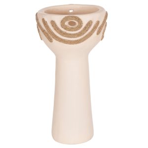ΕΠΙΤΡΑΠΕΖΙΟ ΔΙΑΚΟΣΜΗΤΙΚΟ DEAN HM4679.02 ΚΡΕΜ ΤΕΡΑΚΟΤΑ & ΣΧΟΙΝΙ AGEL Φ18x35Υεκ