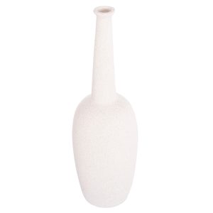 ΕΠΙΤΡΑΠΕΖΙΟ ΚΕΡΑΜΙΚΟ ΔΙΑΚΟΣΜΗΤΙΚΟ ELENDIL HM4591.01 ΥΠΟΛΕΥΚΟ ΚΡΥΣΤΑΛΛΙΚΟ Φ12x39.5Υεκ