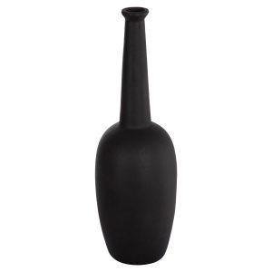 ΕΠΙΤΡΑΠΕΖΙΟ ΚΕΡΑΜΙΚΟ ΔΙΑΚΟΣΜΗΤΙΚΟ ELENDIL HM4591.02 ΜΑΥΡΟ ΜΑΤ Φ12x39.5Υεκ