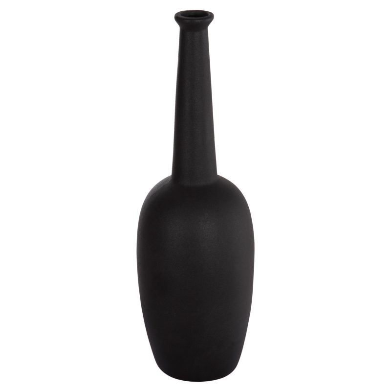 ΕΠΙΤΡΑΠΕΖΙΟ ΚΕΡΑΜΙΚΟ ΔΙΑΚΟΣΜΗΤΙΚΟ ELENDIL HM4591.02 ΜΑΥΡΟ ΜΑΤ Φ12x39.5Υεκ
