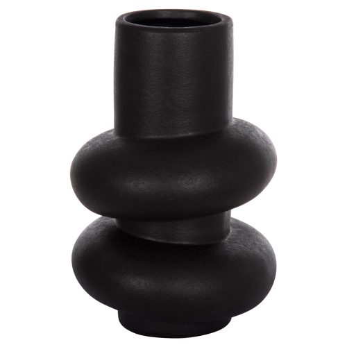 ΕΠΙΤΡΑΠΕΖΙΟ ΚΕΡΑΜΙΚΟ ΔΙΑΚΟΣΜΗΤΙΚΟ ROOK HM4627.02 ΜΑΥΡΟ ΜΑΤ Φ16x25,5Υεκ
