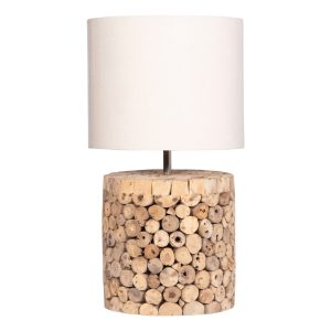 ΕΠΙΤΡΑΠΕΖΙΟ ΚΥΛΙΝΔΡΙΚΟ ΦΩΤΙΣΤΙΚΟ TWIGGY HM4427 DRIFTWOOD & ΜΠΕΖ ΚΑΠΕΛΟ Φ24.5x45Υεκ.