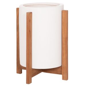 ΓΛΑΣΤΡΑ ΕΣΩΤ.ΧΩΡΟΥ HOFF HM4682.02S FIBER CEMENT ΛΕΥΚΟ-TEAK ΒΑΣΗ Φ33x42Υεκ