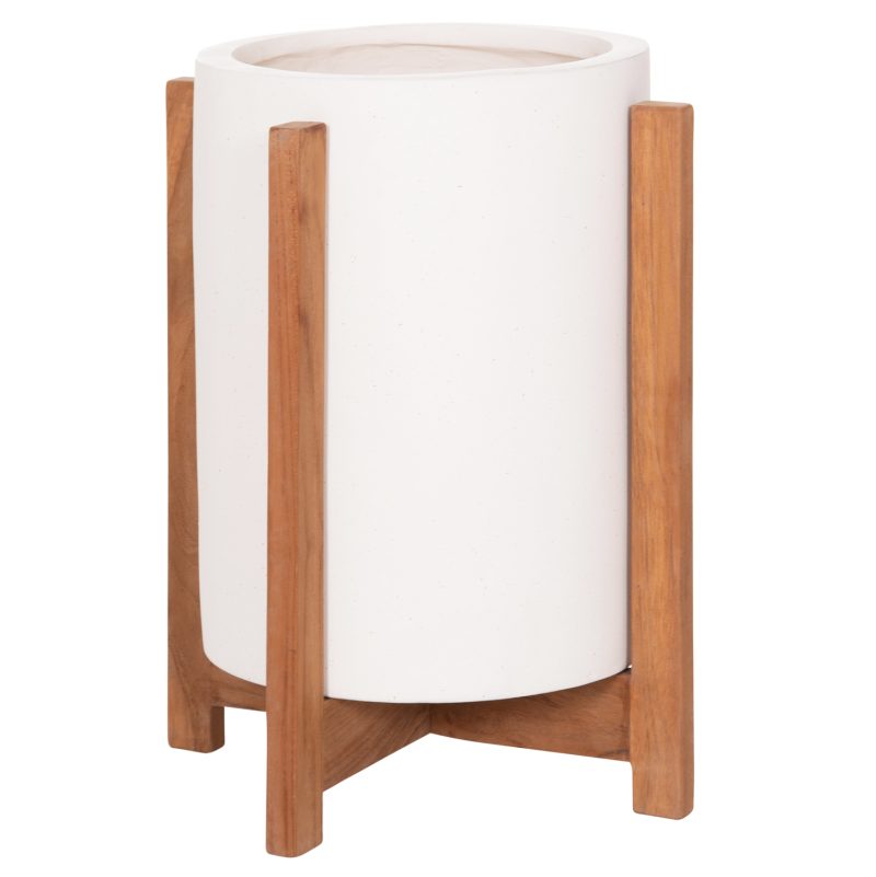 ΓΛΑΣΤΡΑ ΕΣΩΤ.ΧΩΡΟΥ HOFF HM4682.02S FIBER CEMENT ΛΕΥΚΟ-TEAK ΒΑΣΗ Φ33x42Υεκ