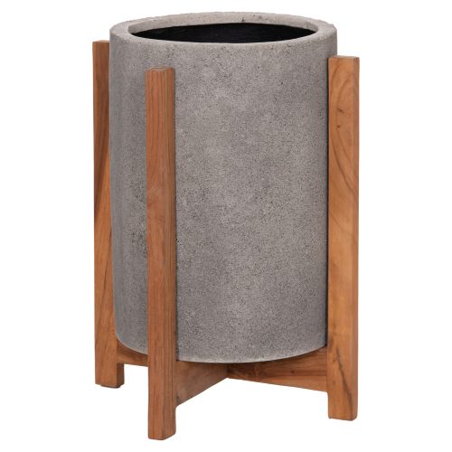 ΓΛΑΣΤΡΑ ΕΣΩΤ.ΧΩΡΟΥ HOFF HM4682.03S FIBER CEMENT ΓΚΡΙ-TEAK ΒΑΣΗ Φ33x42Υεκ