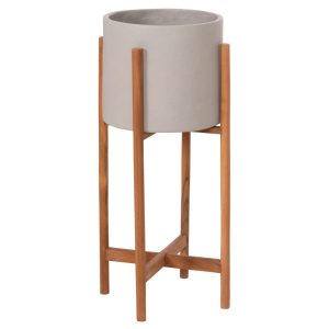 ΓΛΑΣΤΡΑ ΕΣΩΤ.ΧΩΡΟΥ RENTIL HM4684.03S FIBER CEMENT ΧΡΩΜΑ ΓΚΡΙ--ΒΑΣΗ TEAK Φ27x56Υ