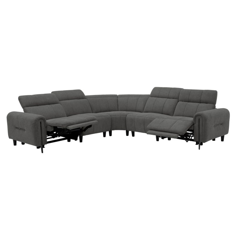 ΓΩΝΙΑΚΟΣ ΚΑΝΑΠΕΣ ΜΕ RECLINE ORACLE HM3290.01 ΓΚΡΙ ΥΦΑΣΜΑ 260x260x90(κάθισμα)x94Υεκ.