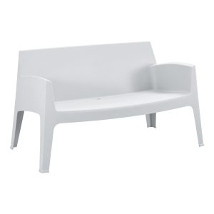ΚΑΝΑΠΕΣ 2-ΘΕΣΙΟΣ ΠΟΛΥΠΡΟΠΥΛΕΝΙΟΥ SLEEK HM6366.01 ΧΡΩΜΑ ΛΕΥΚΟ 133x68x73Υεκ.