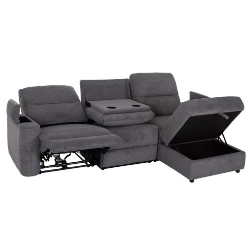 ΚΑΝΑΠΕΣ ΔΕΞΙΑ ΓΩΝΙΑ SYNTHIA HM3308.03R ΑΝΑΚΛΙΣΗ & ΑΠΟΘ.ΧΩΡΟΣ--ΓΚΡΙ 245x170x98Υεκ