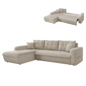 ΚΑΝΑΠΕΣ ΓΩΝΙΑ (ΑΡΙΣΤΕΡΗ) BRICKEN HM3275.02L ΛΕΥΚΟ ΥΦΑΣΜΑ 110-282x98-160x72Υεκ.