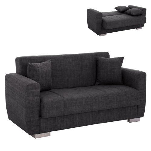 ΚΑΝΑΠΕΣ ΚΡΕΒΑΤΙ POLYA ΔΙΘΕΣΙΟΣ ΓΚΡΙ HM3241.03 153x87x77Υεκ.