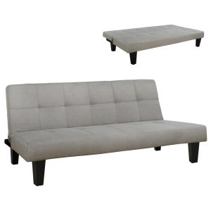 ΚΑΝΑΠΕΣ ΚΡΕΒΑΤΙ ODESSA HM3000.01 ΥΦΑΣΜΑ ΜΠΕΖ 179x80x79 εκ.