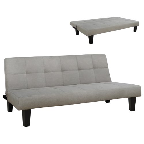 ΚΑΝΑΠΕΣ ΚΡΕΒΑΤΙ ODESSA HM3000.01 ΥΦΑΣΜΑ ΜΠΕΖ 179x80x79 εκ.